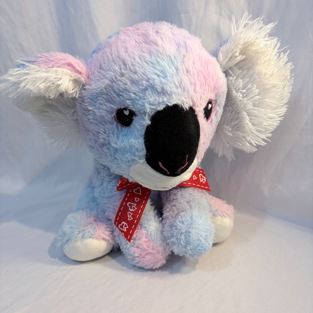 Pastel Tie Dye Koala Plush‎ Blue Pink Fluffy Stuffed Animal Cute Toy